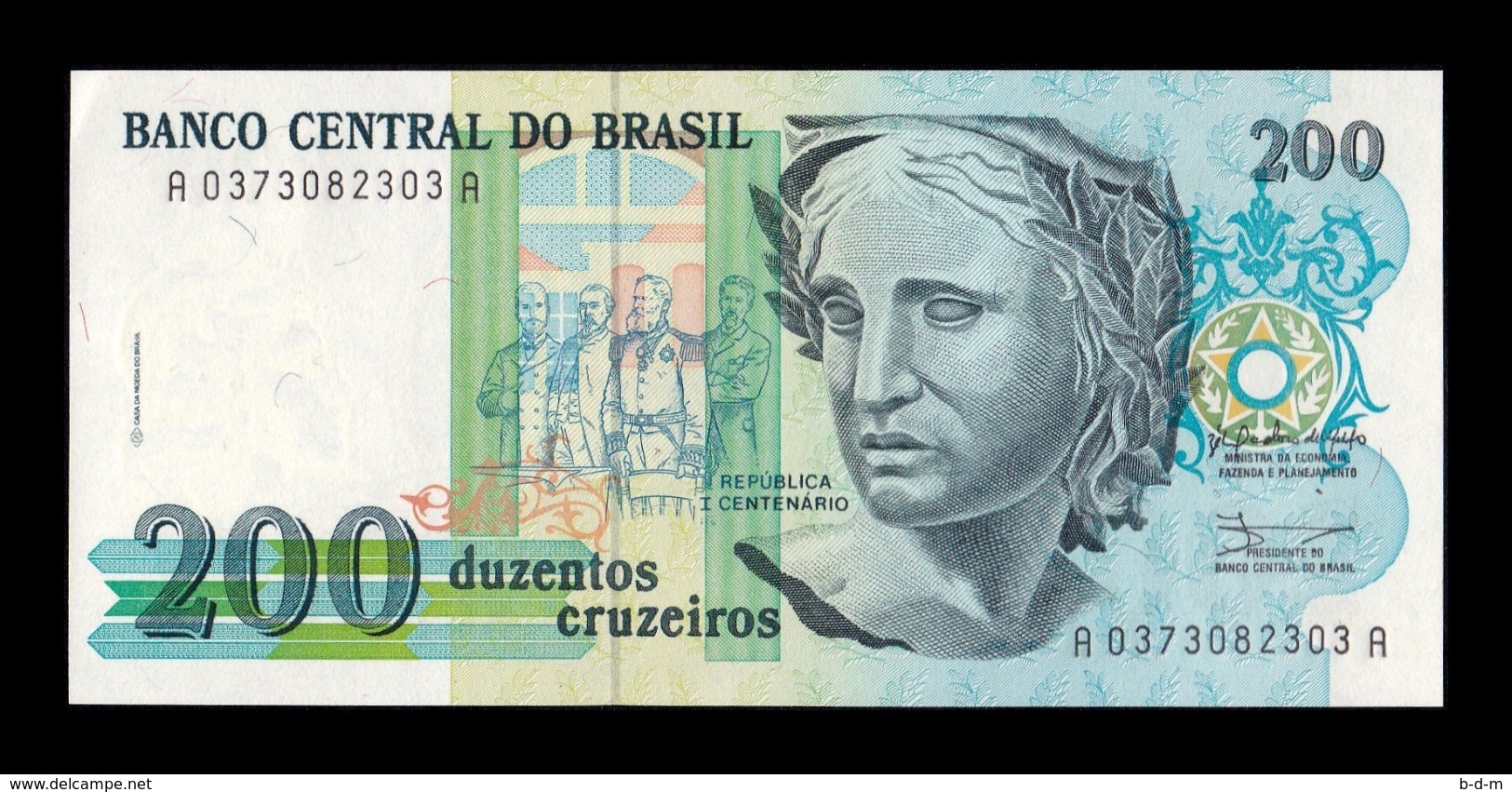 Brasil Brazil Lot Bundle 10 Banknotes 200 Cruzeiros 1990 Pick 229 SC UNC - Brazil