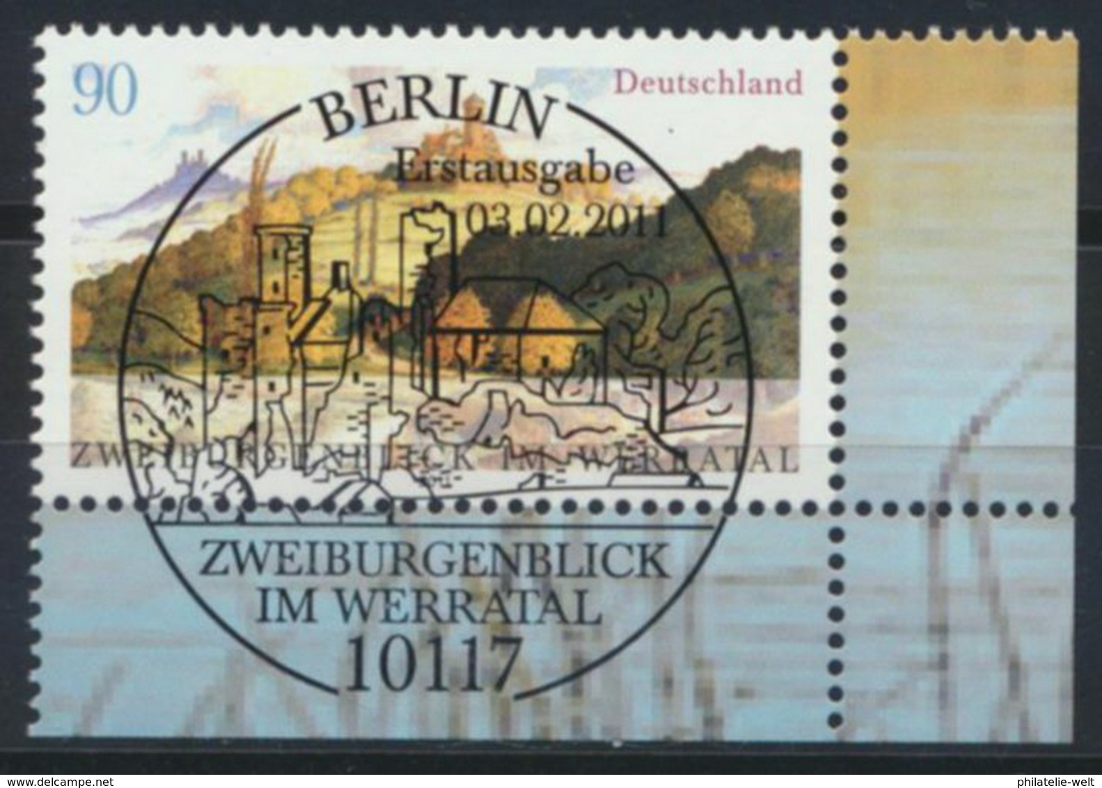 BRD 2847 Eckrand Rechts Unten O Sonderstempel Berlin - Used Stamps