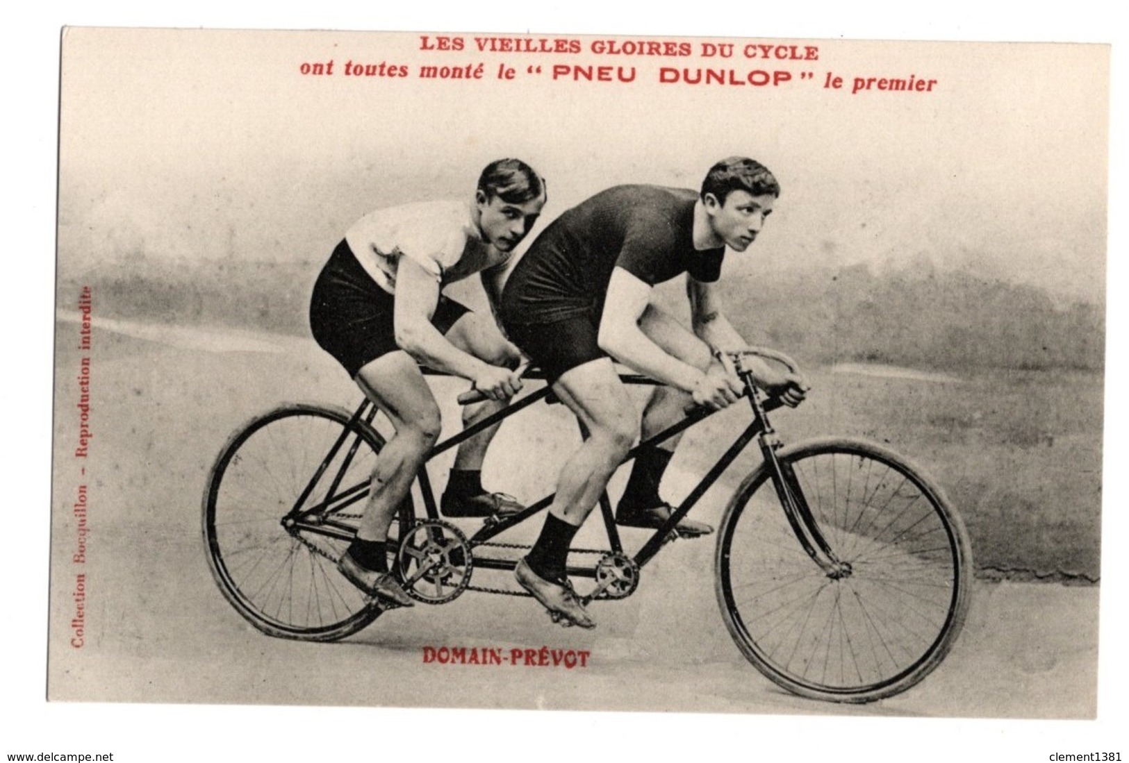 Cyclisme Les Vieilles Gloires Du Cycle Pneu Dunlop DOMAIN PREVOT - Cyclisme