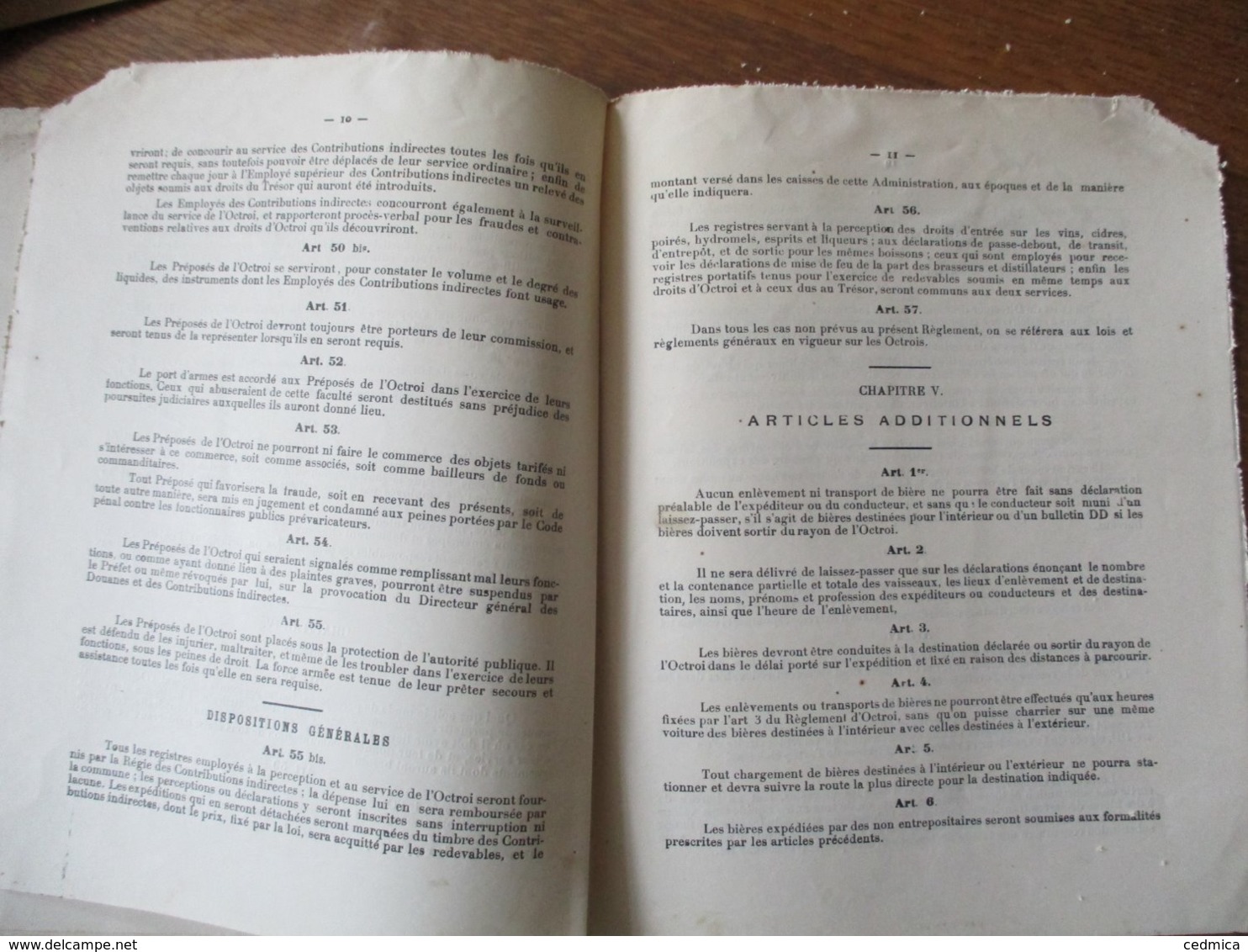 LANDRECIES REGLEMENT DE L'OCTROI DE LA COMMUNE 30 NOVEMBRE 1901 ARTICLES ADDITIONNELS 1 A 15 SUR LA BIERE - Documenti Storici