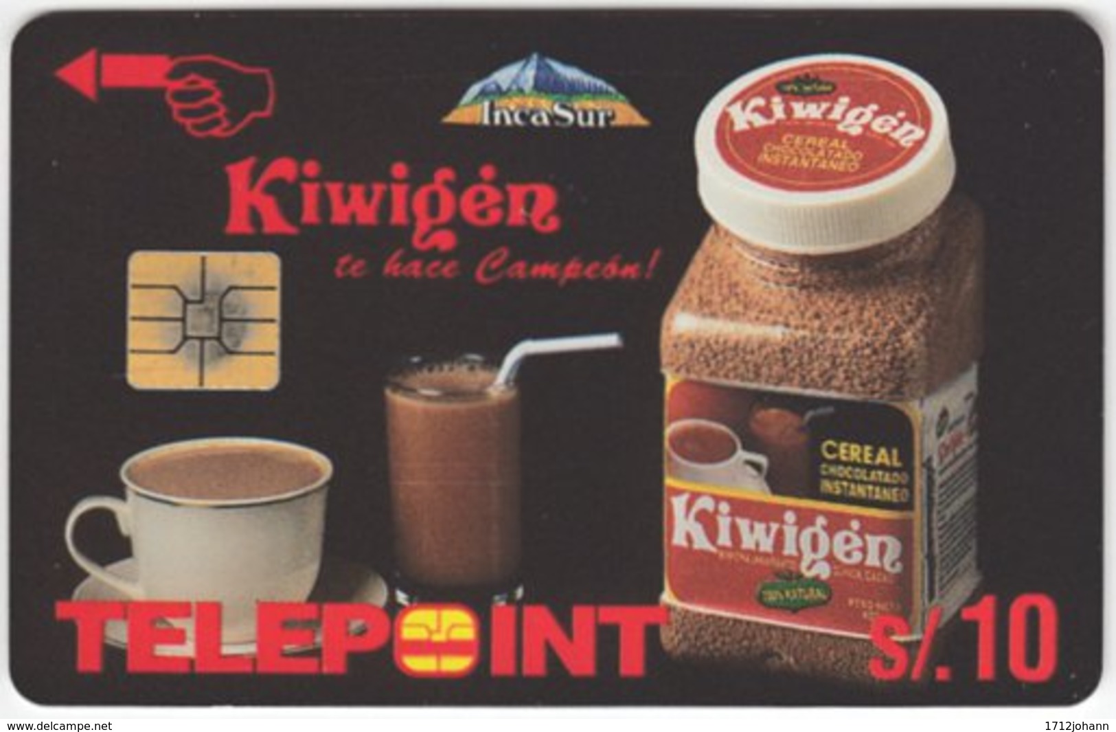 PERU A-128 Chip Telepoint - Drink, Cocoa - Used - Peru