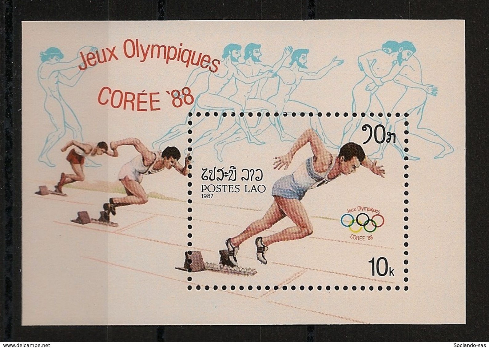 Laos - 1987 - Bloc Feuillet BF N°Yv. 93 - Olympics / Seoul - Neuf Luxe ** / MNH / Postfrisch - Zomer 1988: Seoel