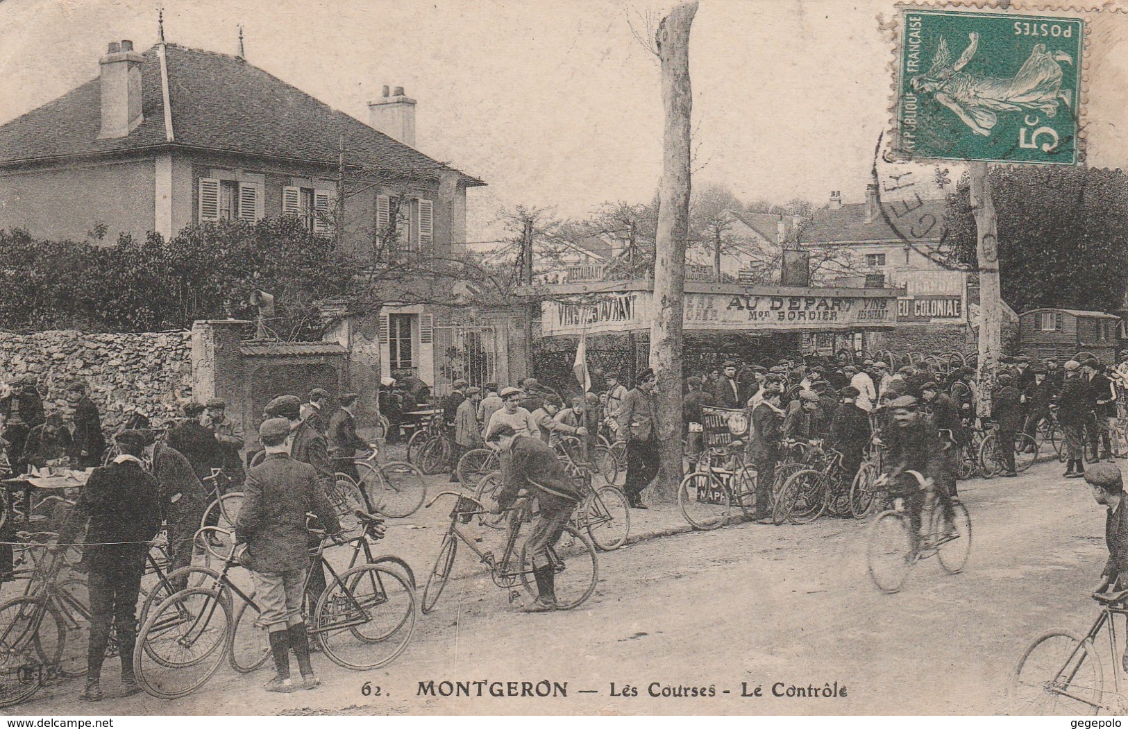 MONTGERON  - Les Courses - Le Contrôle  ( Cachet Au Dos De Morisseau Au 152 Rue De Paris ) - Montgeron