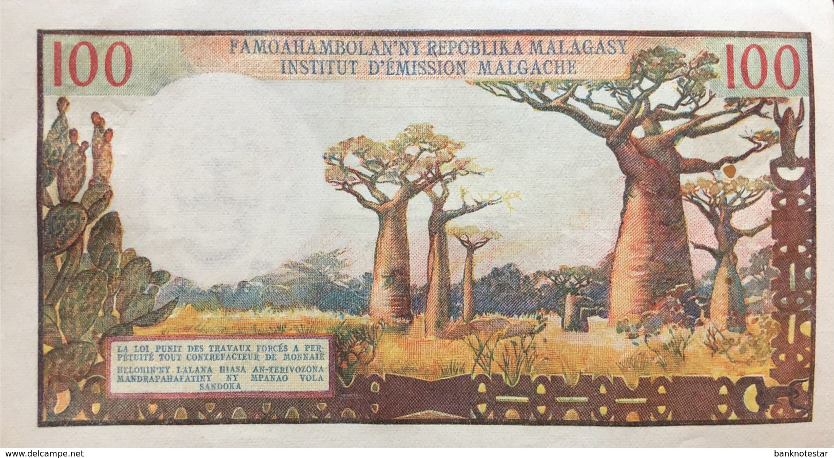 Madagascar 100 Francs, P-57 (1988) - UNC- - Madagaskar