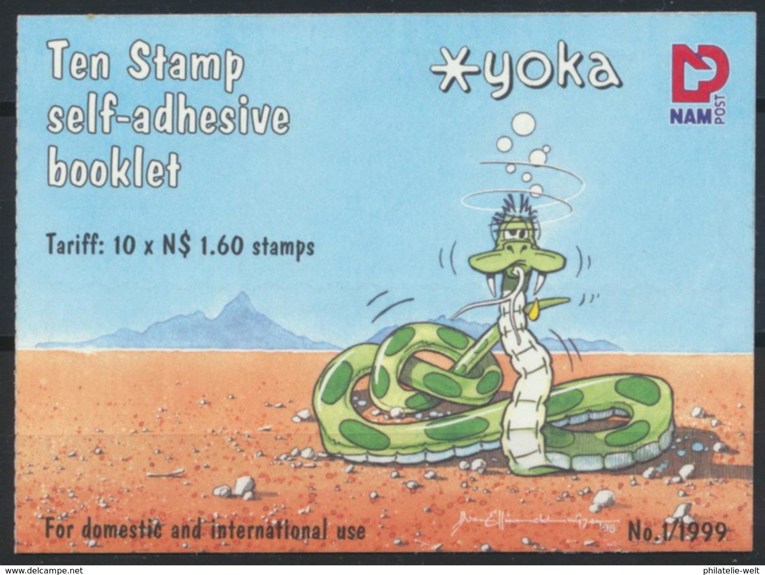 Namibia 972/81 Markenheftchen ** Postfrisch Komicfigur Yoka-Schlange - Namibia (1990- ...)