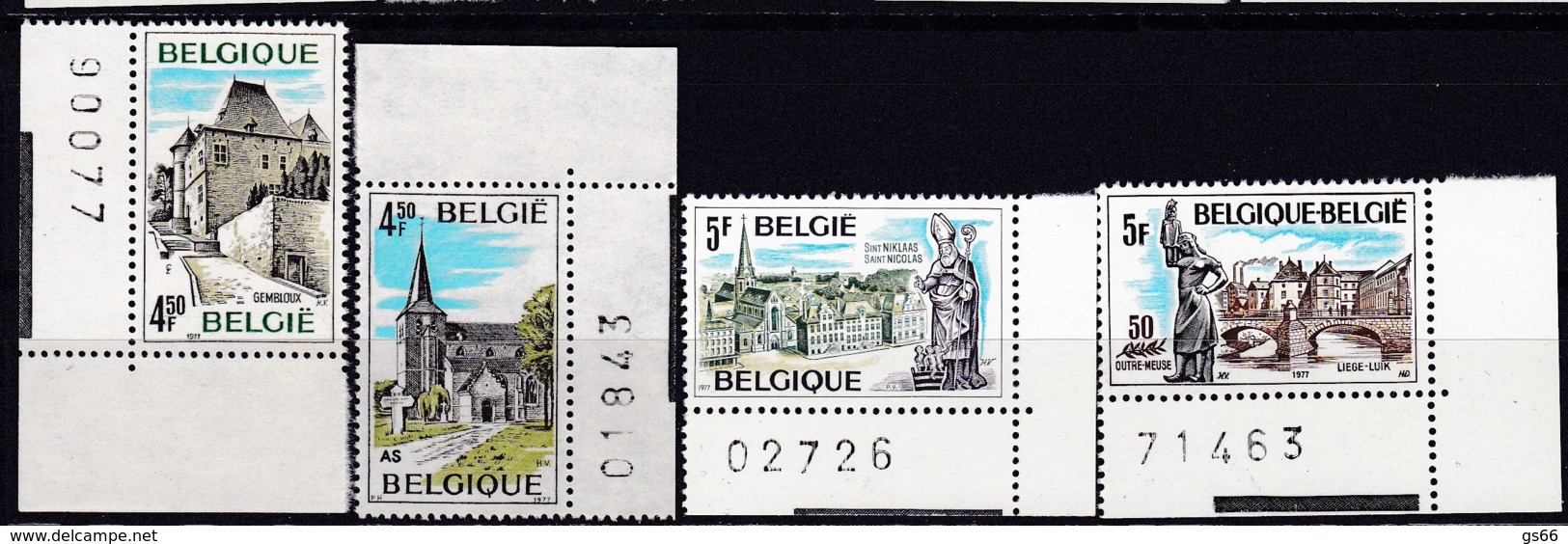 Belgien, 1977, 1922/25, MNH **,  Tourismus. - Ungebraucht