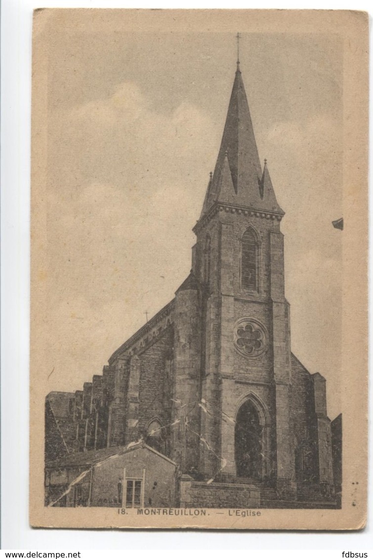 1946 Montreuillon - Eglise  Kerk  Church - 18 - Autres & Non Classés