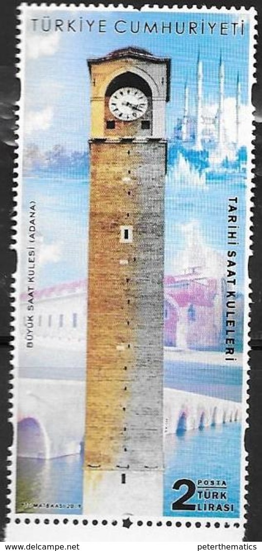 TURKEY, 2019, MNH,CLOCK TOWERS, MOSQUES,1v - Mosques & Synagogues