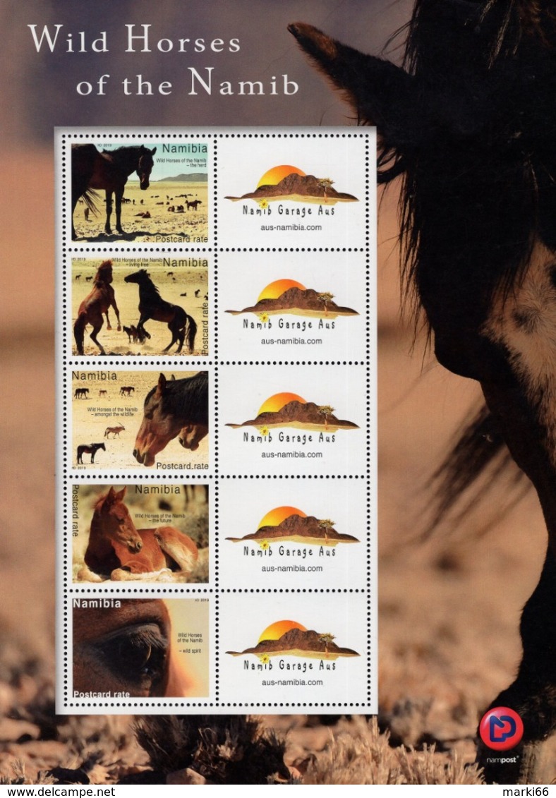 Namibia - 2019 - Wild Horses Of The Namib - Mint Personalized Souvenir Sheet - Namibie (1990- ...)