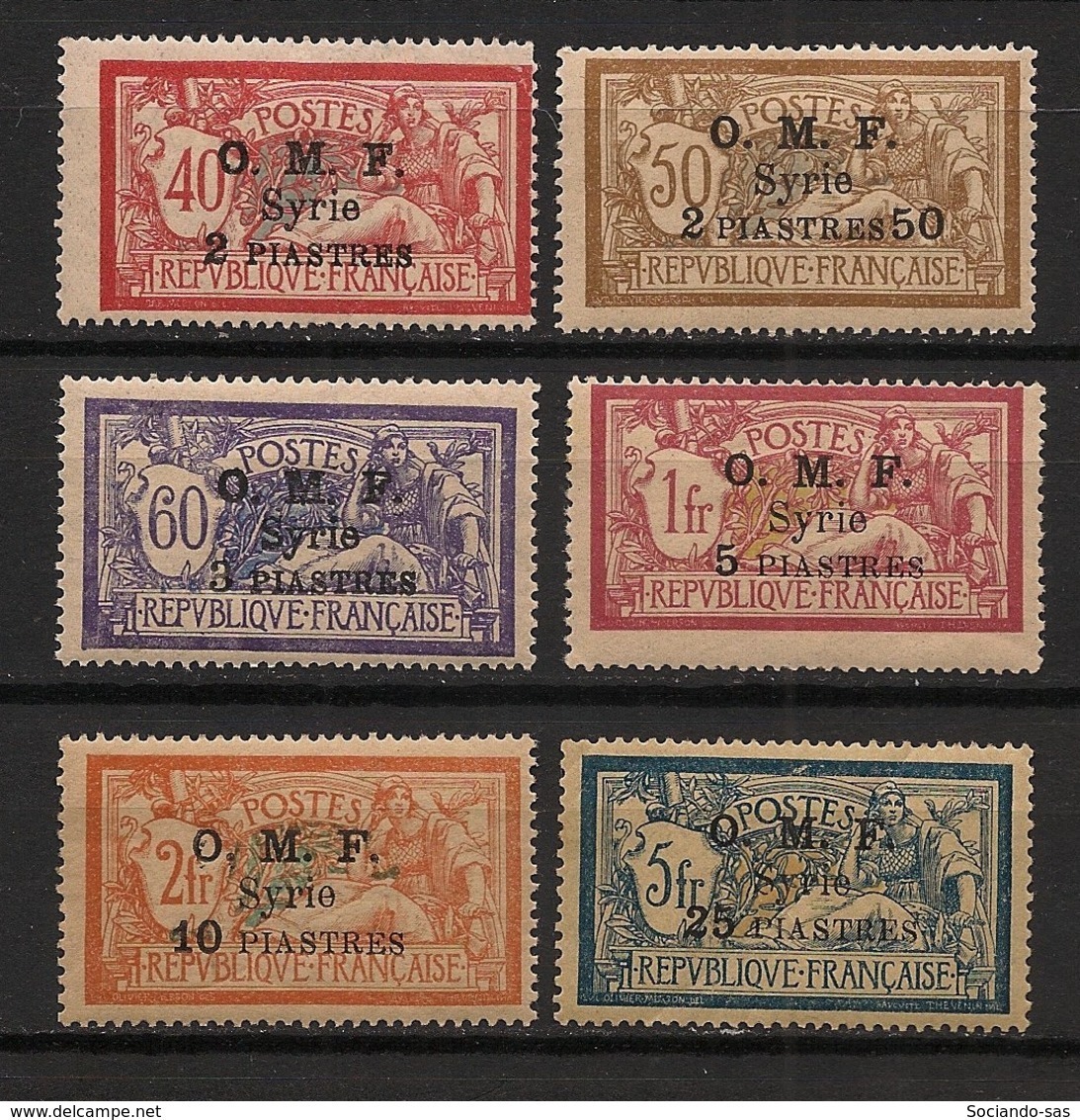 Syrie - 1920-22 - N°Yv. 68 à 73 - Merson - Série Complète - Neuf Luxe ** / MNH / Postfrisch - Neufs