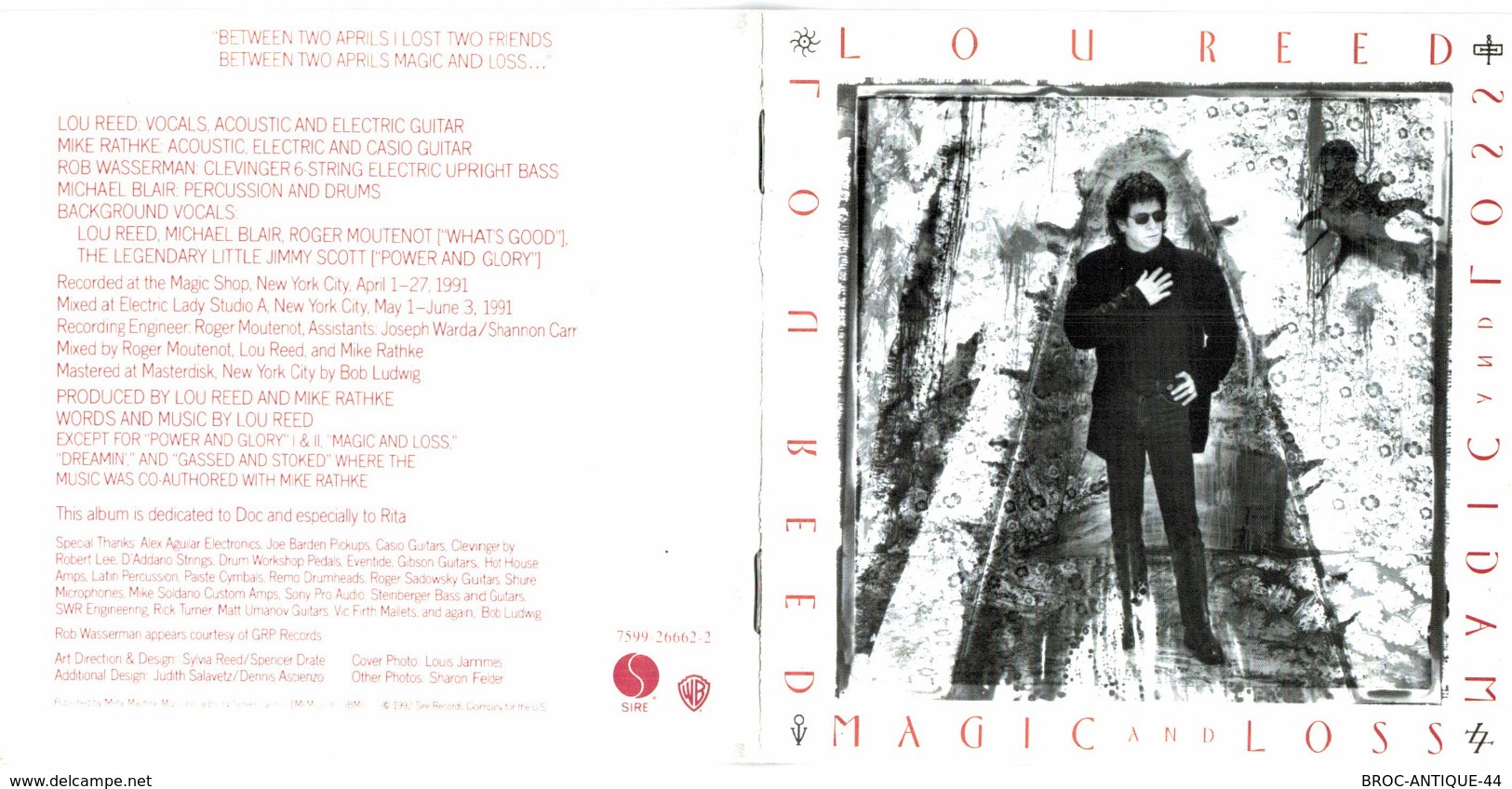 CD N°453 - LOU REED - MAGIC AND LOSS - Rock