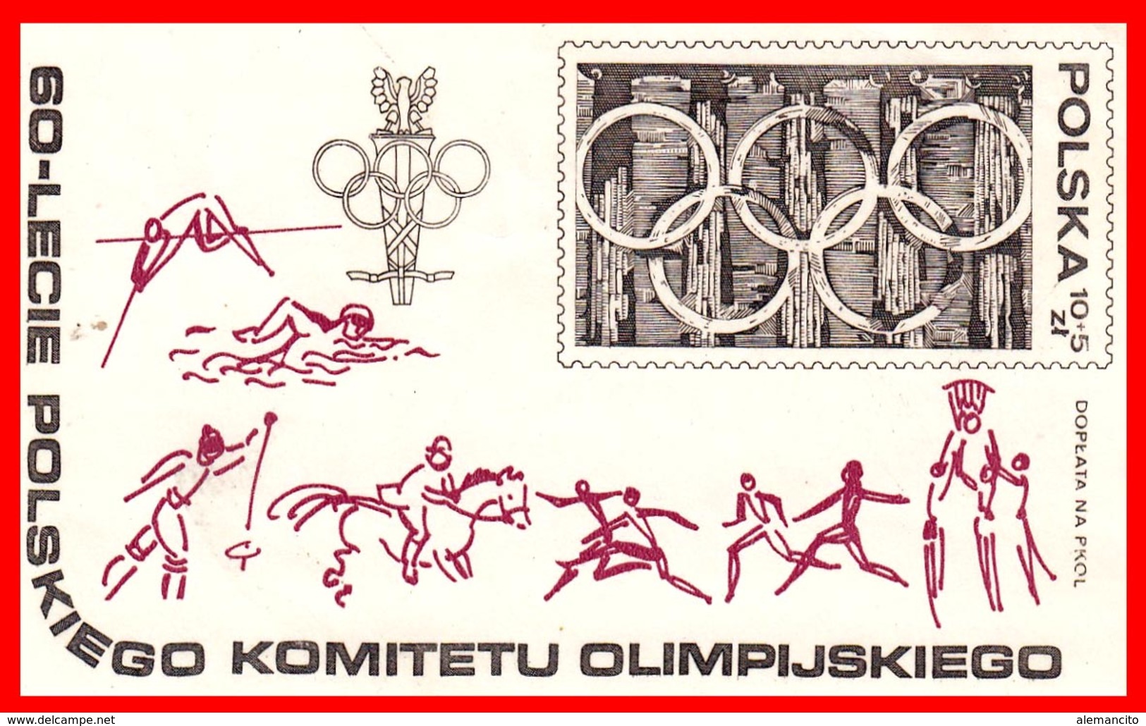 POLONIA AÑO 1979  HOJITA BLOQUE TEMATICA OLIMPIADAS - Nuevos