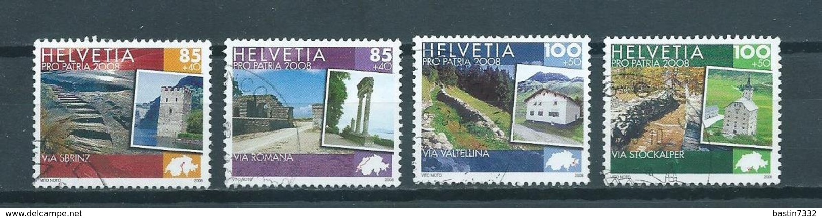 2008 Switzerland Complete Set Pro Patria Used/gebruikt/oblitere - Used Stamps