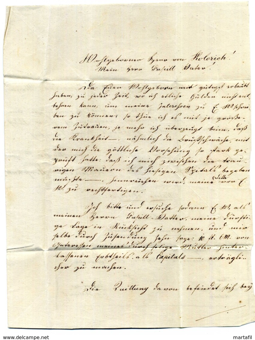 Lettera Da CREMONA Per WARASDIN 14.10.1847 - 1. ...-1850 Prefilatelia