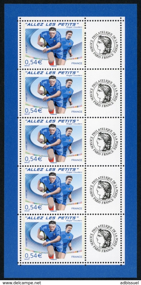 F 4032 A / Feuille En Bande De 5 Avec Vignette "Cérès" / Thème Rugby, Allez Les Petits / Cote 25 € / ** MNH. TB - Neufs