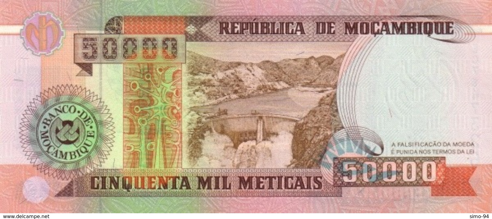 Mozambique  P.138  50000 Meticais  1993  Unc - Mozambique