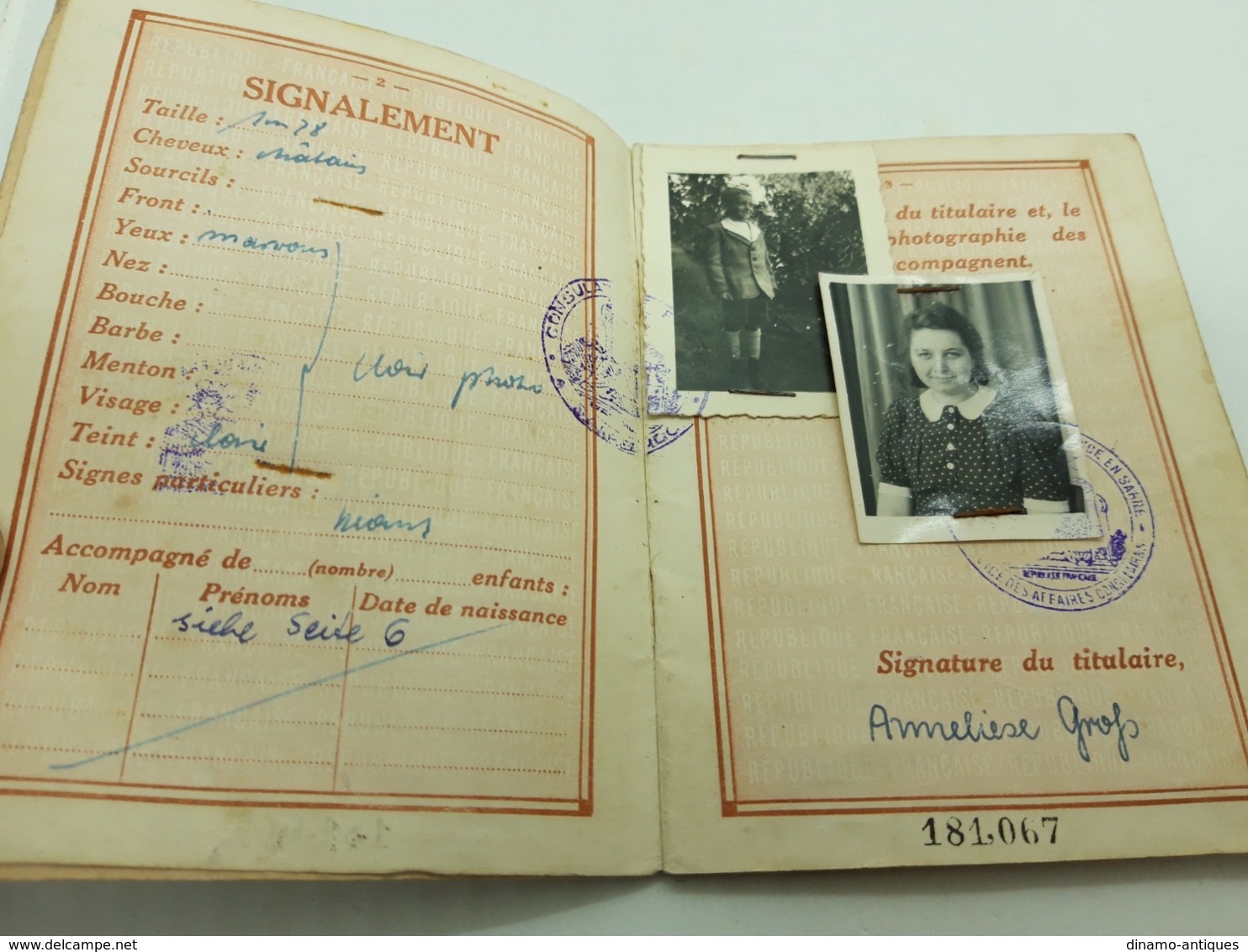 1948 Saar Sarrois Passport Passeport Reisepass  Issued In Sarrebruck - Full Of Visas - AMG Revenues Fiscal Timbres - Historical Documents