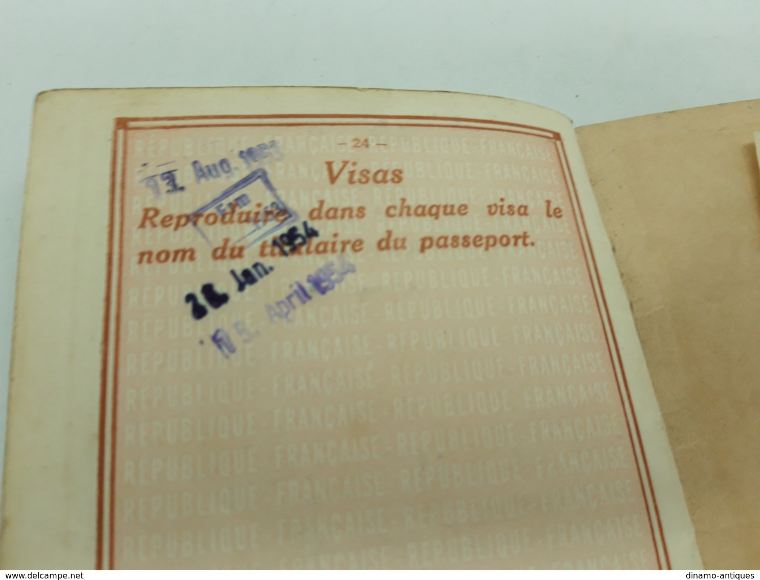 1948 Saar Sarrois passport passeport reisepass  issued in Sarrebruck - full of visas - AMG revenues fiscal timbres