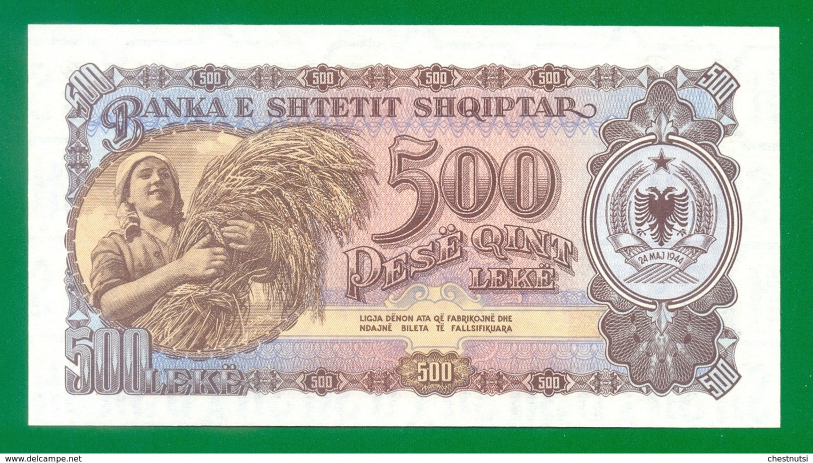 Albania 500 Leke 1957 P31 UNC - Albanië