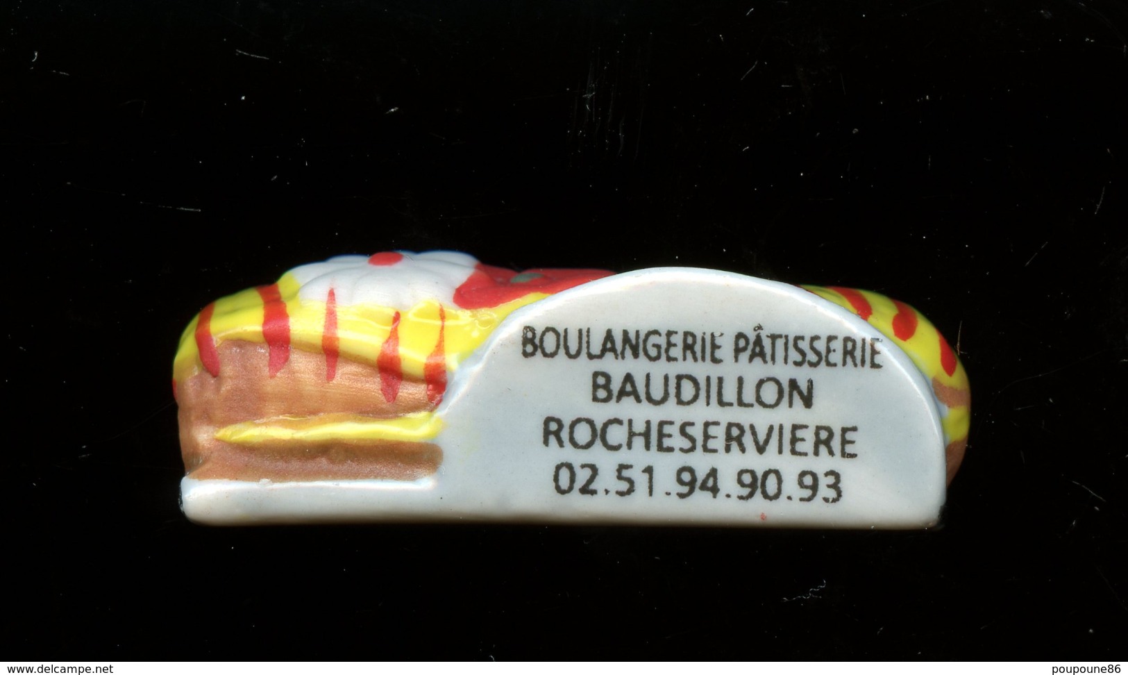 FEVE - FEVES - "PERSO" -   BOULANGERIE - PATISSERIE BAUDILLON à ROCHESERVIERE - ECLAIR ROUGE JAUNE - Andere & Zonder Classificatie