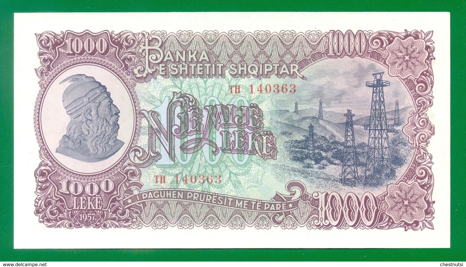 Albania 1000 Leke 1957 P32 UNC - Albania