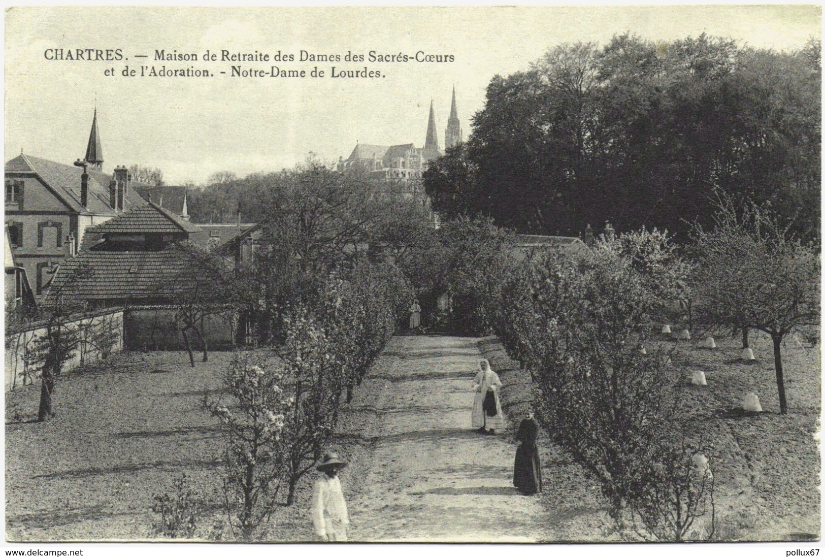 CPA DE CHARTRES  (EURE ET LOIR) MAISON DE RETRAITE DES DAMES DES SACRES-COEURS ET DE L'ADORATION - Chartres