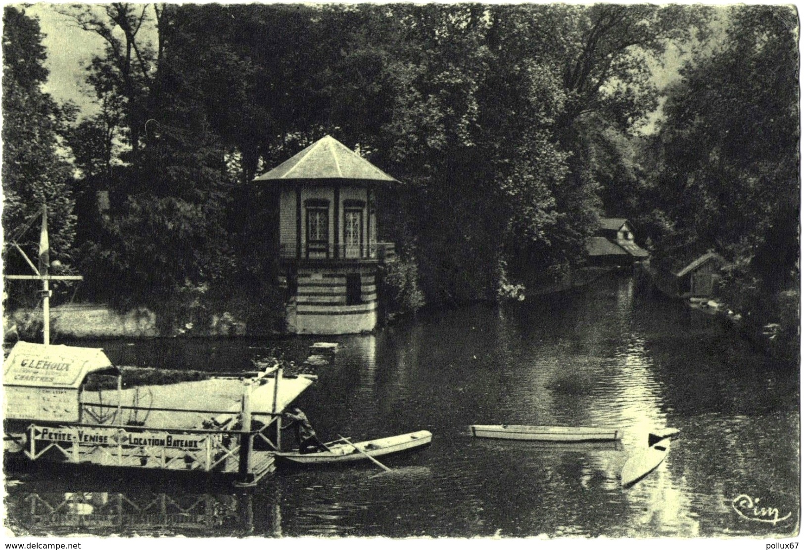 CPSM DE CHARTRES  (EURE & LOIR)  LES BORDS DE L'EURE. LA PETITE VENISE - Chartres