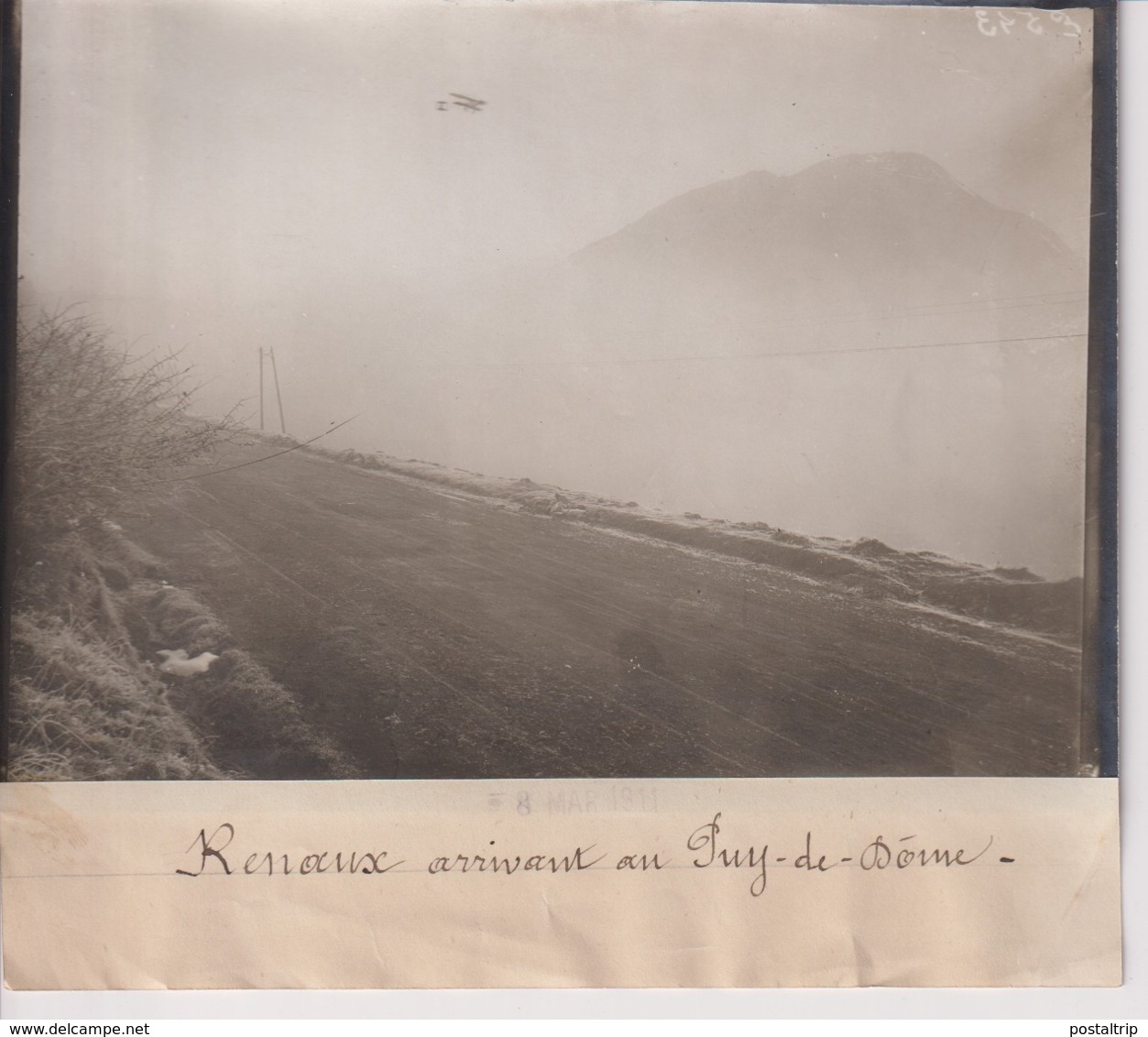 AVIATEURS RENAUX  ARRIVANT AU PUY DE DÔME 18*13CM Maurice-Louis BRANGER PARÍS (1874-1950) - Aviación