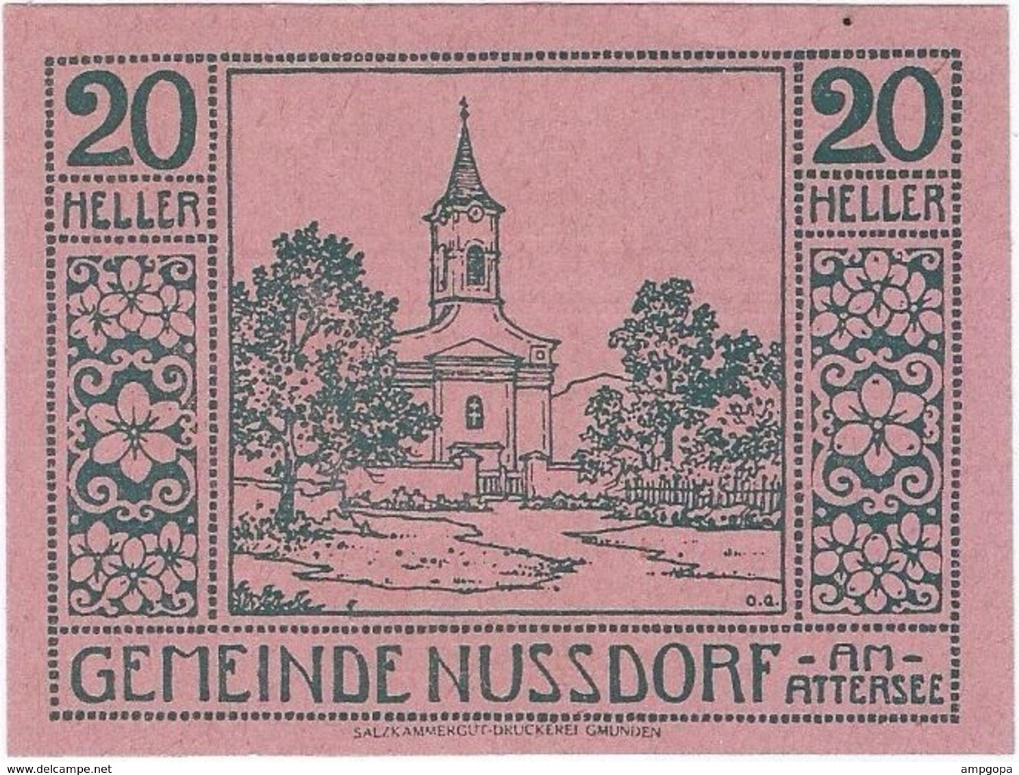 Austria (NOTGELD) 20 Heller Nussdorf  Kon-fs 677 A.2  UNC Ref 3611-1 - Austria