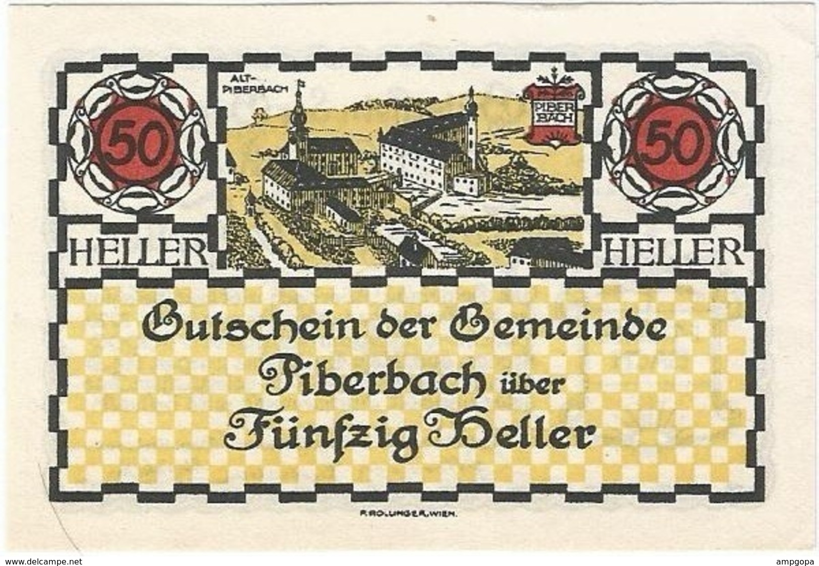 Austria (NOTGELD) 50 Heller Piberbach  Kon-fs 746 A.3  UNC Ref 3618-1 - Austria