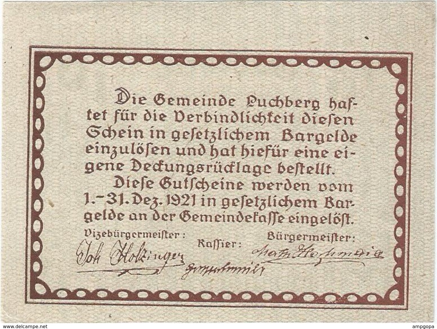 Austria (NOTGELD) 10 Heller Puchberg  Kon-fs 785 A.1  UNC Ref 3630-1 - Austria