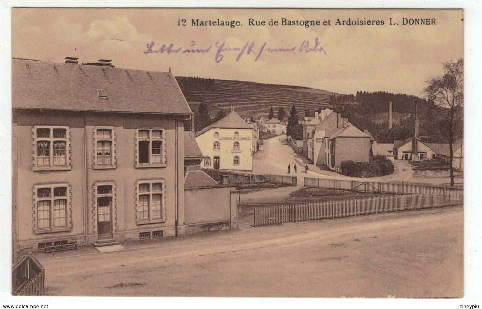 Martelange - Rue De Bastogne Et Ardoisières - Ed. L. DONNER - RARE - Carte Impeccable - Martelange