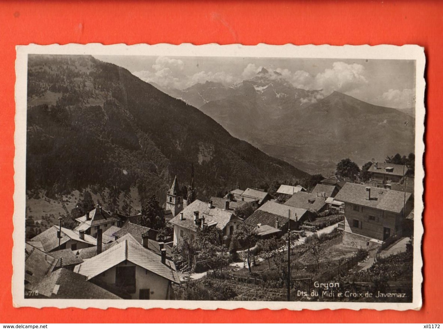 MTV-24 Gryon Sur Bex, Dents Du Midi Et Croix De Javernaz  Circulé 1935  Perrochet Matile - Bex