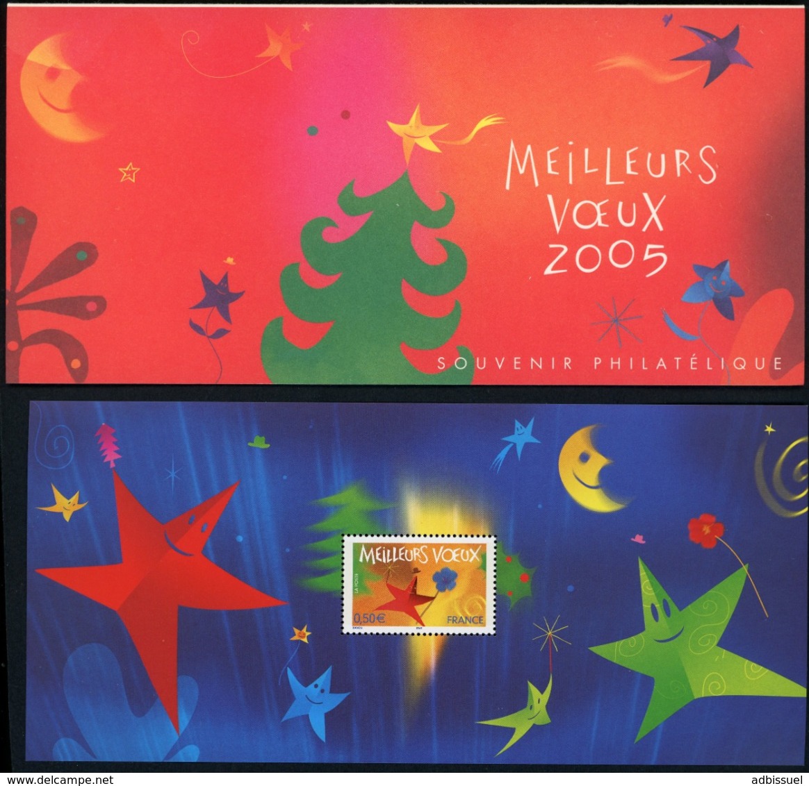 Bloc Souvenir N°3 / MEILLEURS VOEUX 2005 / Avec Carton De Protection Illustré D'origine / ** MNH. TB - Foglietti Commemorativi