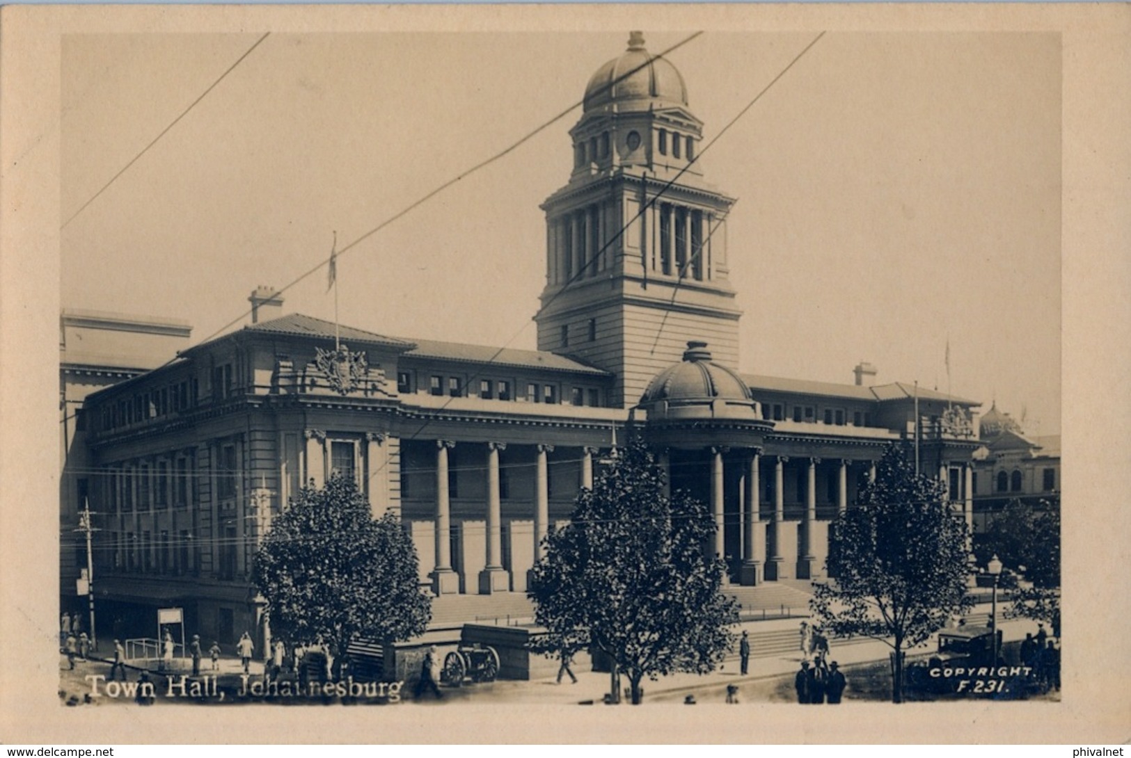 SUDAFRICA , TARJETA POSTAL NO CIRCULADA , TOWN HALL , JOHANNESBURG - South Africa