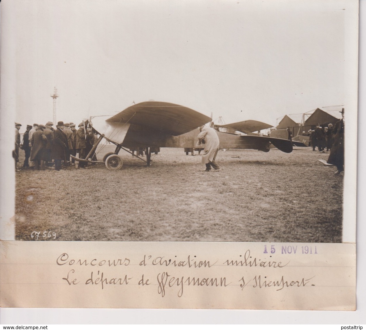 CONCOURS D'AVIATION MILITAIRE DEPART WEYMANN NIEUPORT  18*13CM Maurice-Louis BRANGER PARÍS (1874-1950) - Aviación