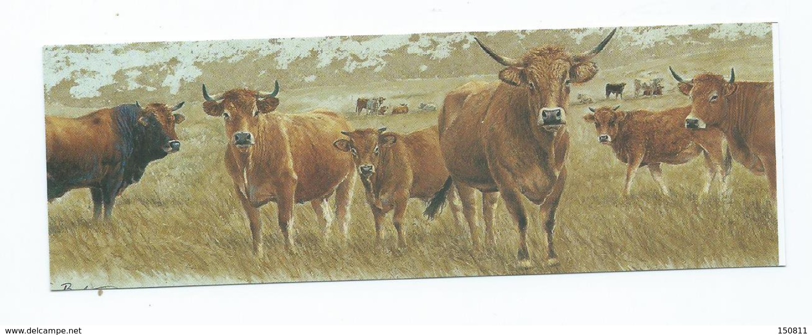 MARQUE PAGE " LE TROUPEAU  DE VACHES  " éditions ÉQUINOXE - Segnalibri