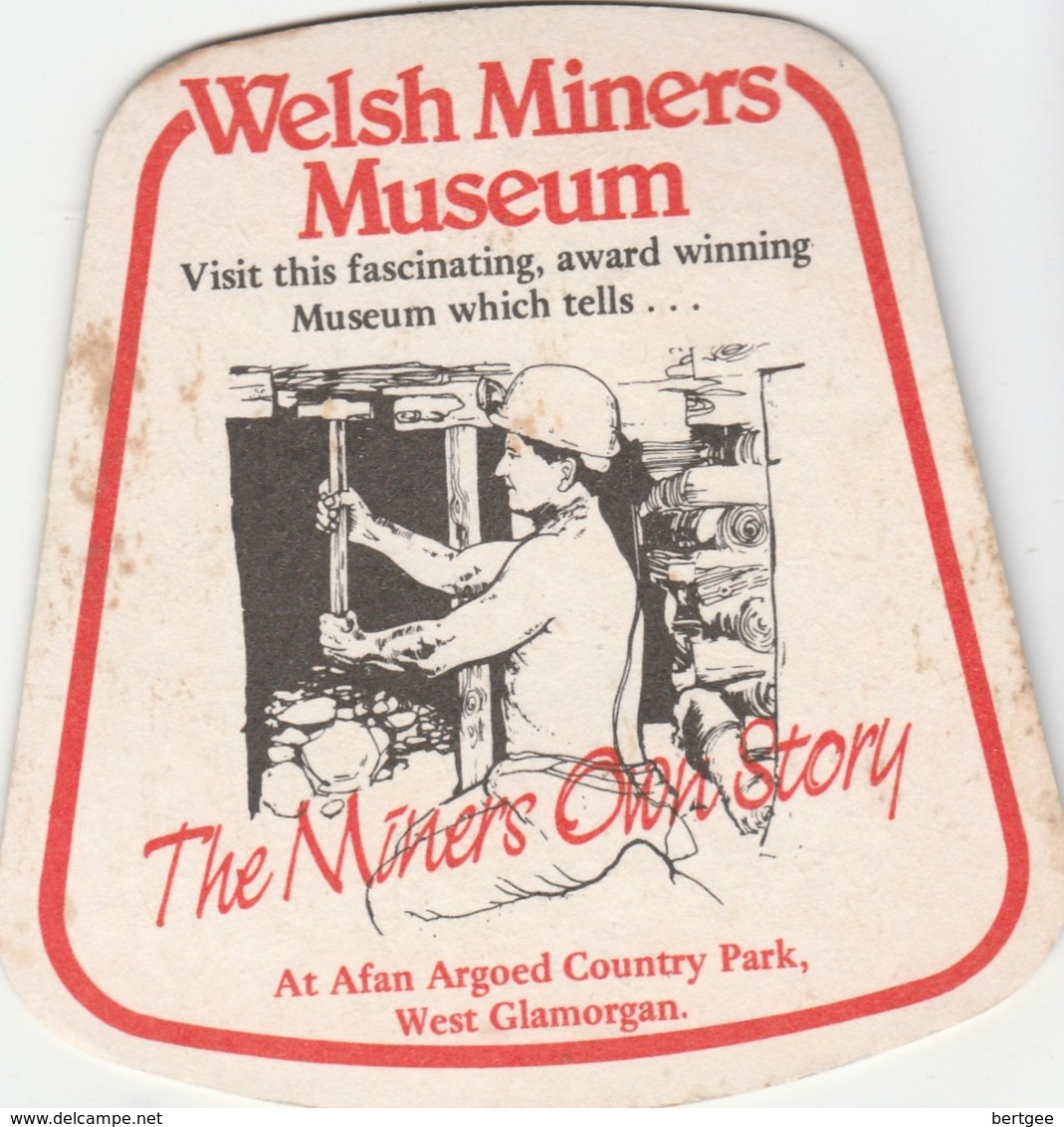 UNUSED BEERMAT - WHITBREAD WALES BREWERY (ELY, WALES) - WELSH BITTER - WELSH MINERS MUSEUM - (Cat 033) - (1985) - Portavasos