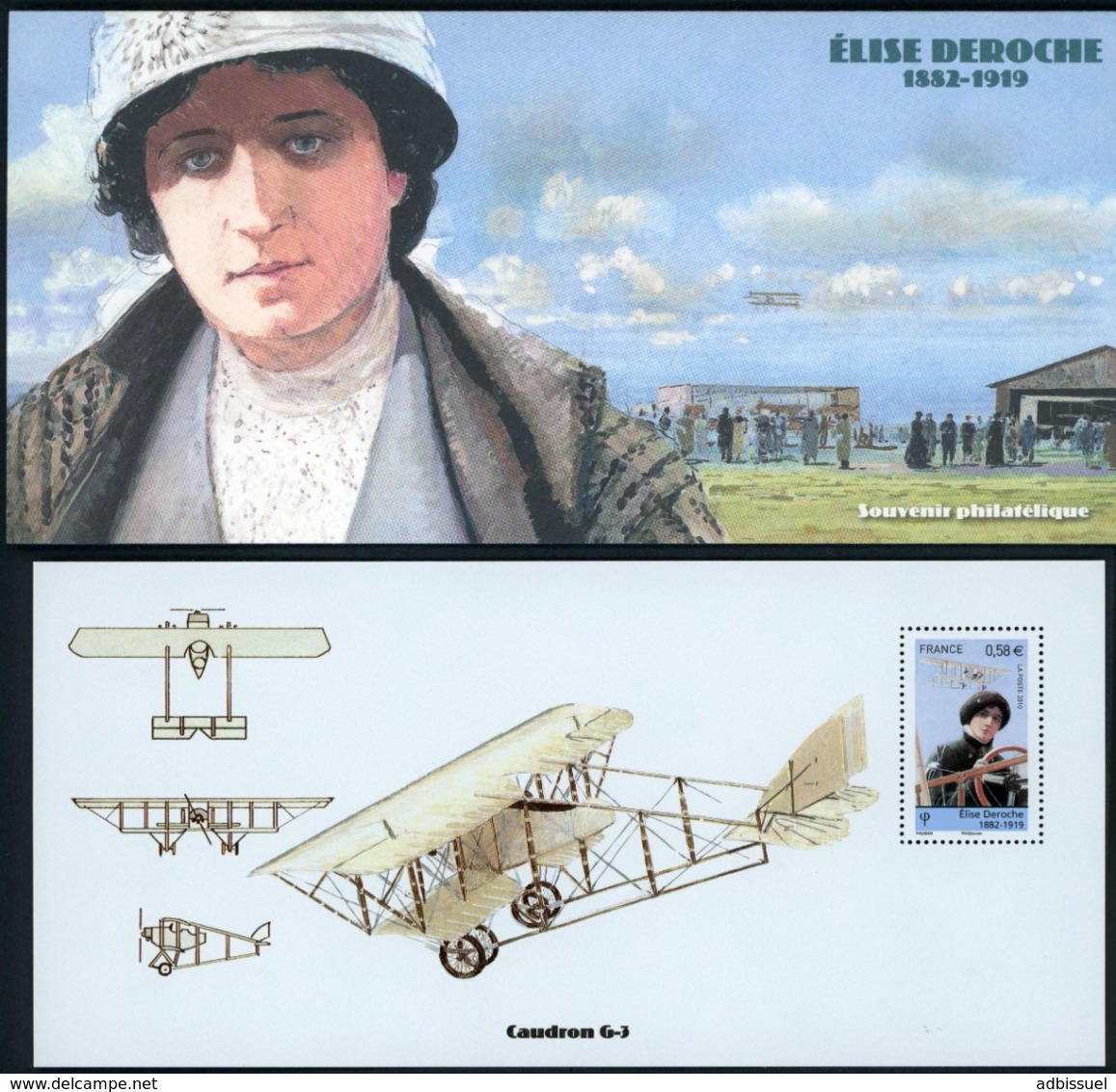 2010 BLOC SOUVENIR N°49 / PIONNIERS DE L'AVIATION / ELISE DE ROCHE 1882-1919 / ** MNH. TB - Souvenir Blocks & Sheetlets