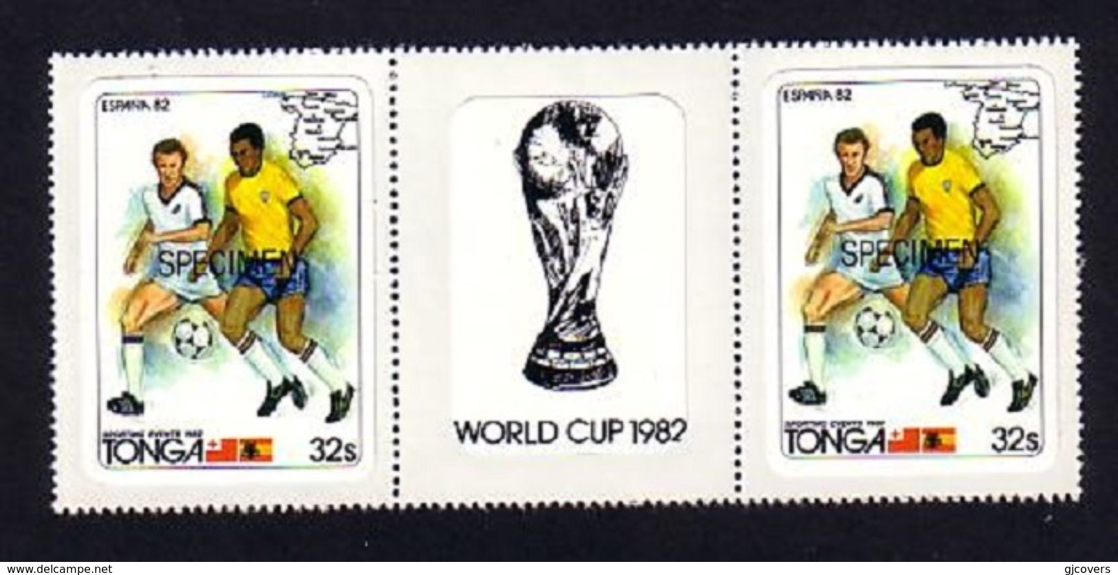 Tonga 1982 World Cup Soccer Specimen Strip - 1982 – Espagne