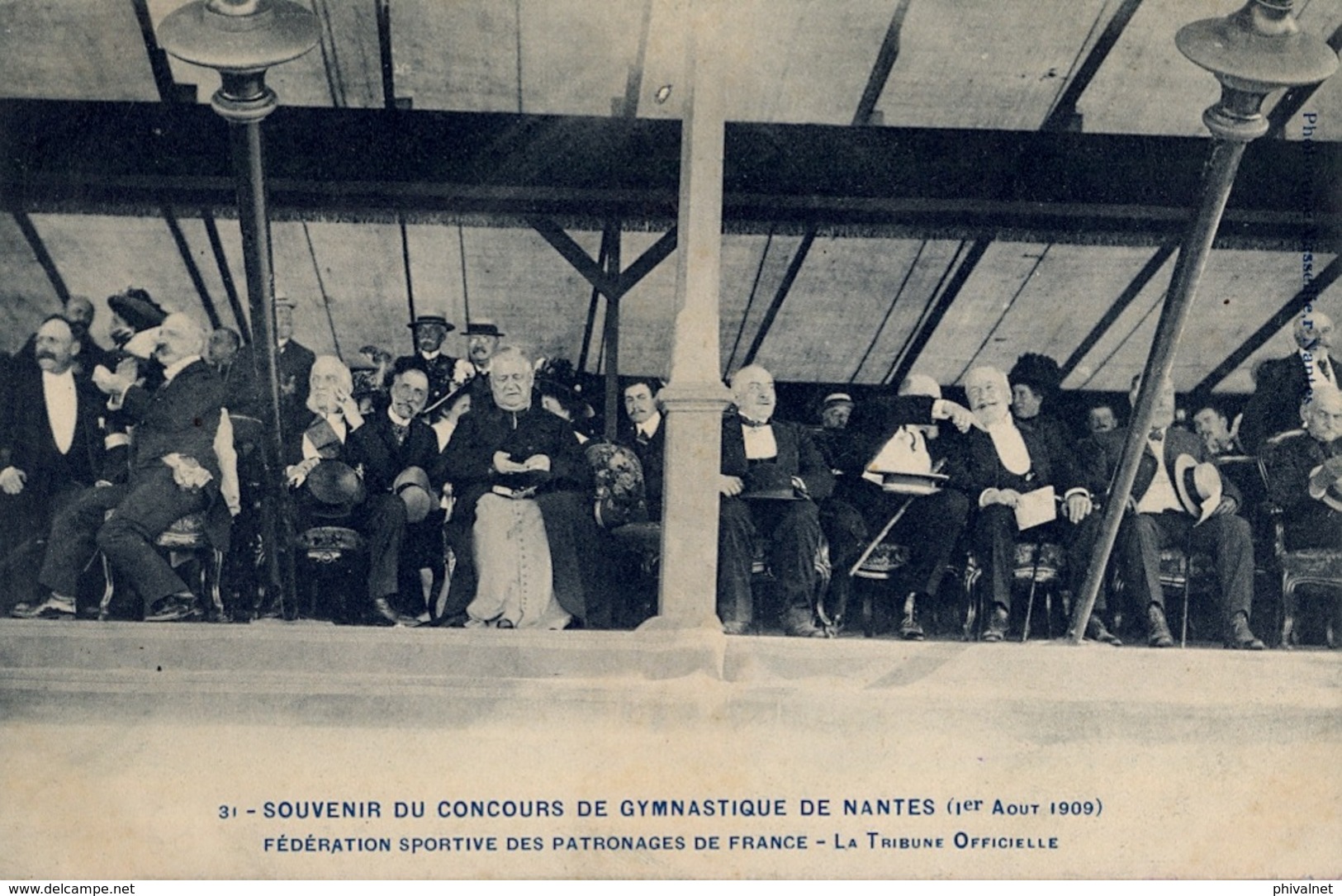 1909 FRANCIA - NANTES, T.P. SIN CIRCULAR , CONCOURS DE GYMNASTIQUE , FED. SPORTIVE DES PATRONAGES, LA TRIBUNE OFFICIELLE - Ginnastica