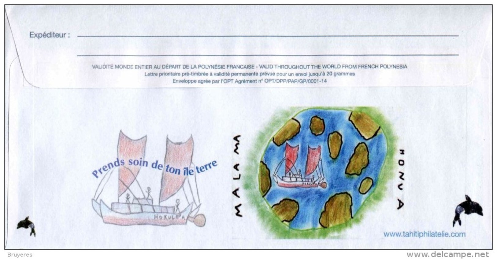 Entier Postal De 2014 Sur Env. Avec Timbre Et Illust. "Malama Honua" - Prêt-à-poster