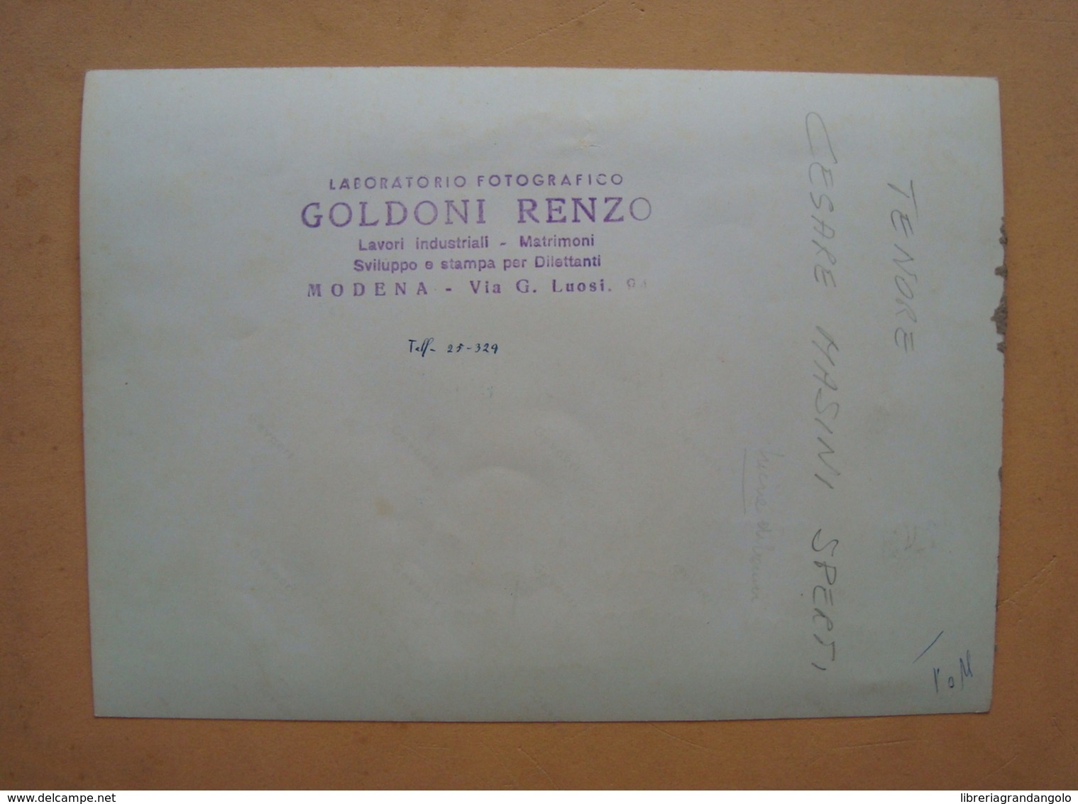 Autografo Cesare Masini Sperti Tenore 1955 Foto Goldoni Modena Teatro - Altri & Non Classificati