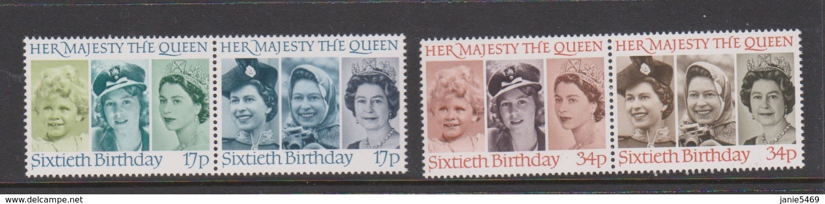 Great Britain SG 1316-1319 1986 60th Birthday Of Queen Elizabeth II,mint Never Hinged - Used Stamps