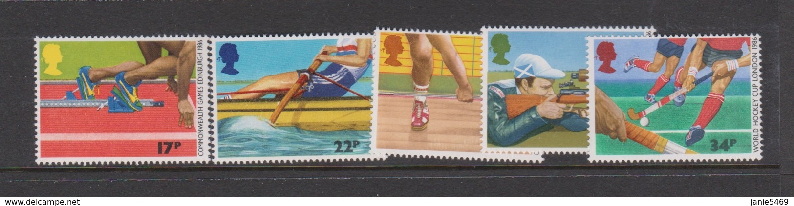 Great Britain SG 1328-1332 1986 XIII Commonwealth Games ,mint Never Hinged - Used Stamps