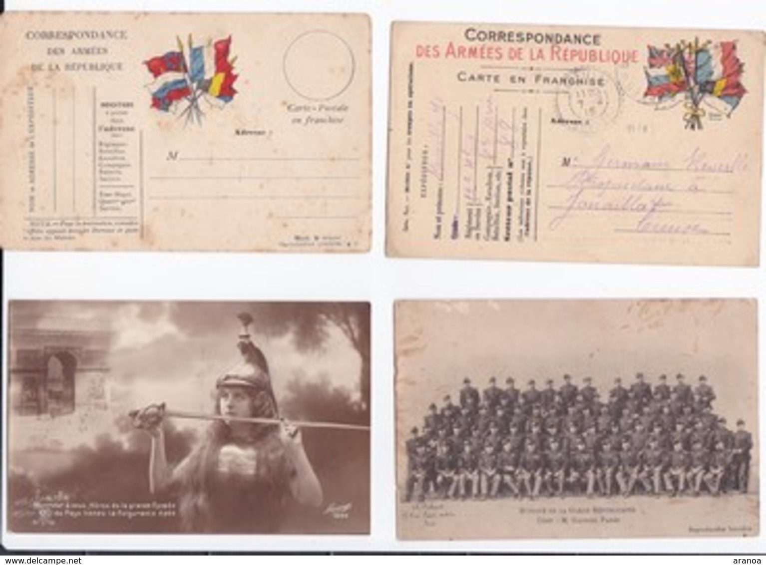 Militaria (01) -- Lot de 80 cartes