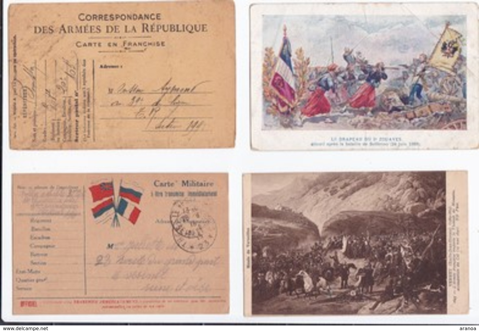 Militaria (01) -- Lot de 80 cartes