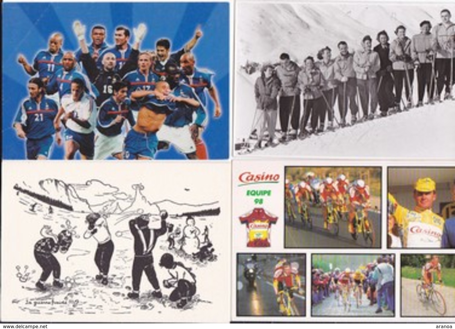 Sports -- Lot de 79 cartes