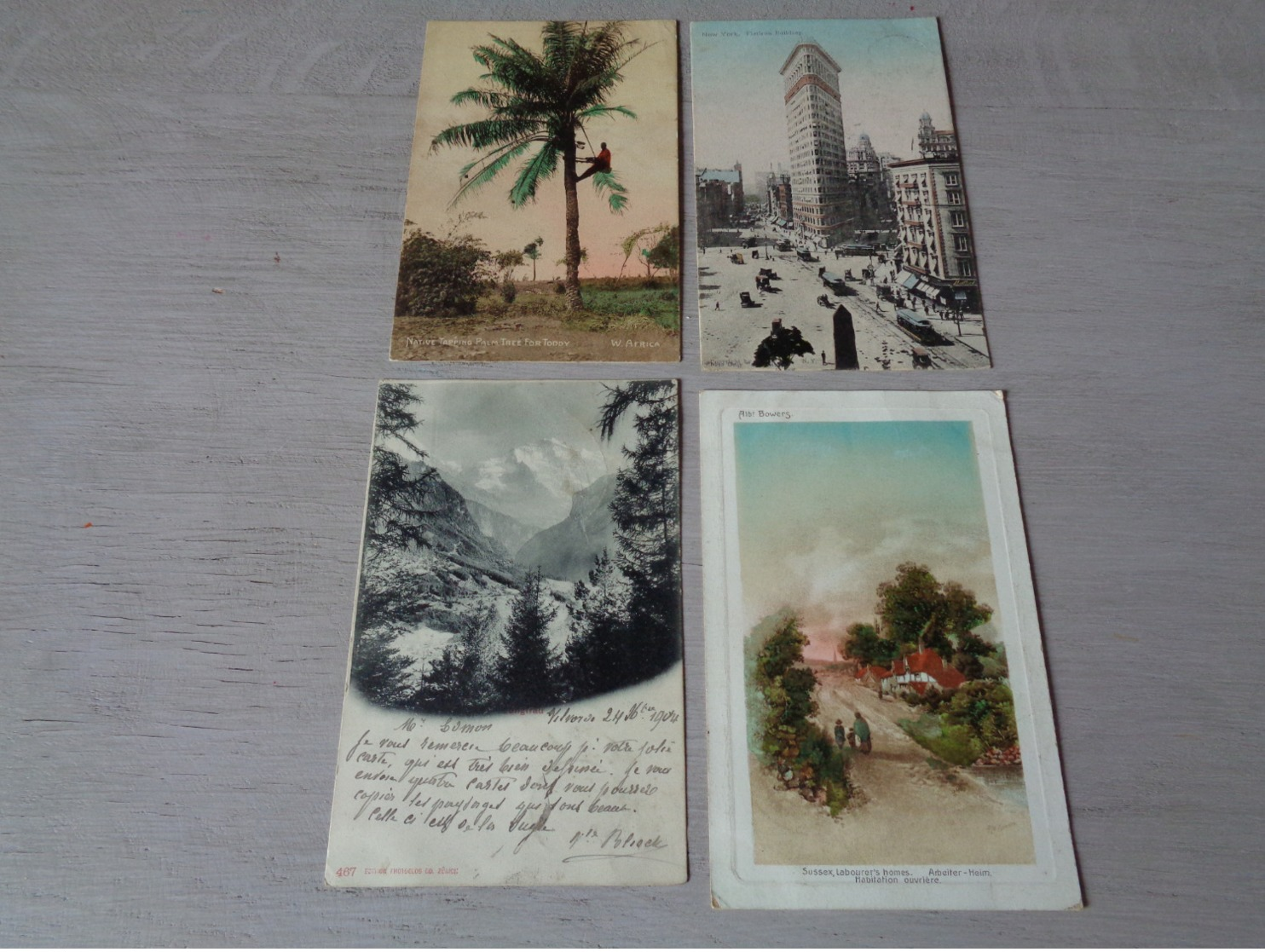 Beau lot de 60 cartes postales du monde        Mooi lot van 60 postkaarten van de wereld - 60 scans