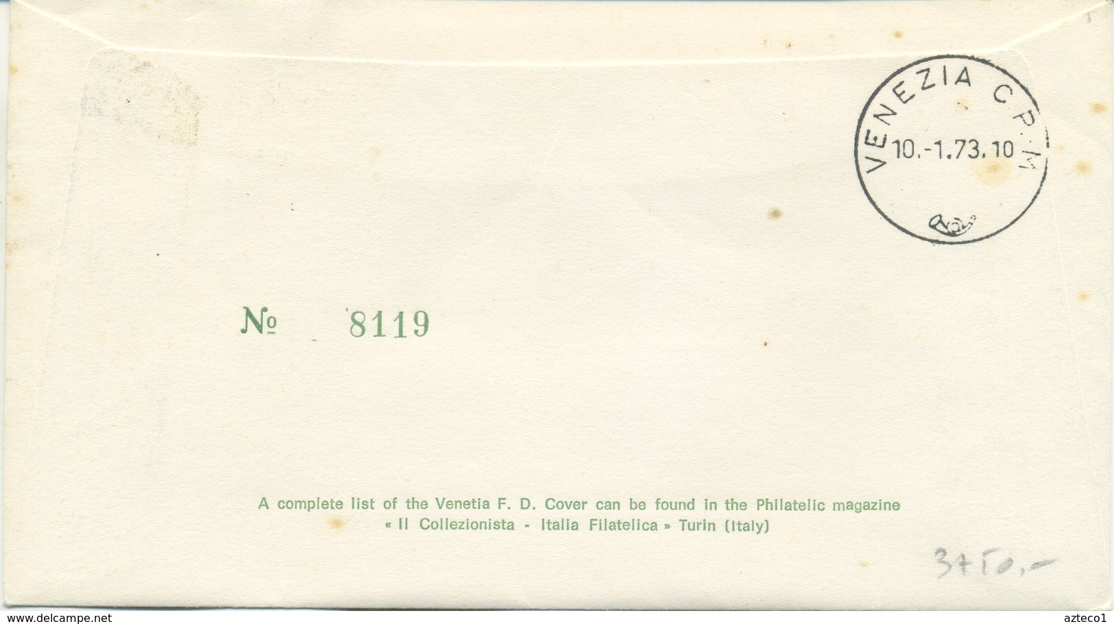 ITALIA - FDC VENETIA 1972 - DON LUIGI ORIONE - VIAGGIATA PER VENEZIA - FDC